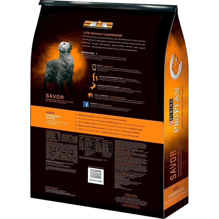 Purina Pro Plan Savor Adult Shredded Blend Chicken & Rice Formula Dry Dog Food - Image 7