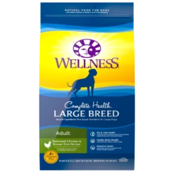 Wellness Complete Health Natural Large Breed Adult Chicken And Brown Rice Recipe Dry Dog Food