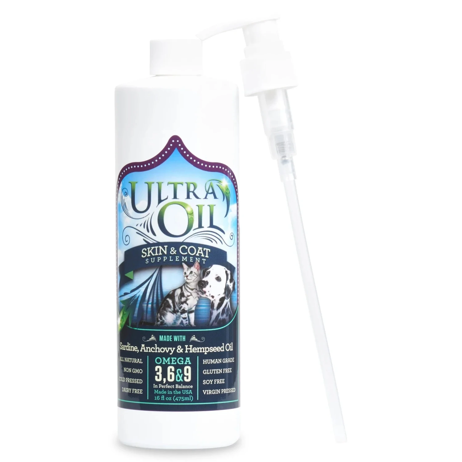 UltraOil For Pets Ultra Oil Skin And Coat Supplement For Dogs And Cats