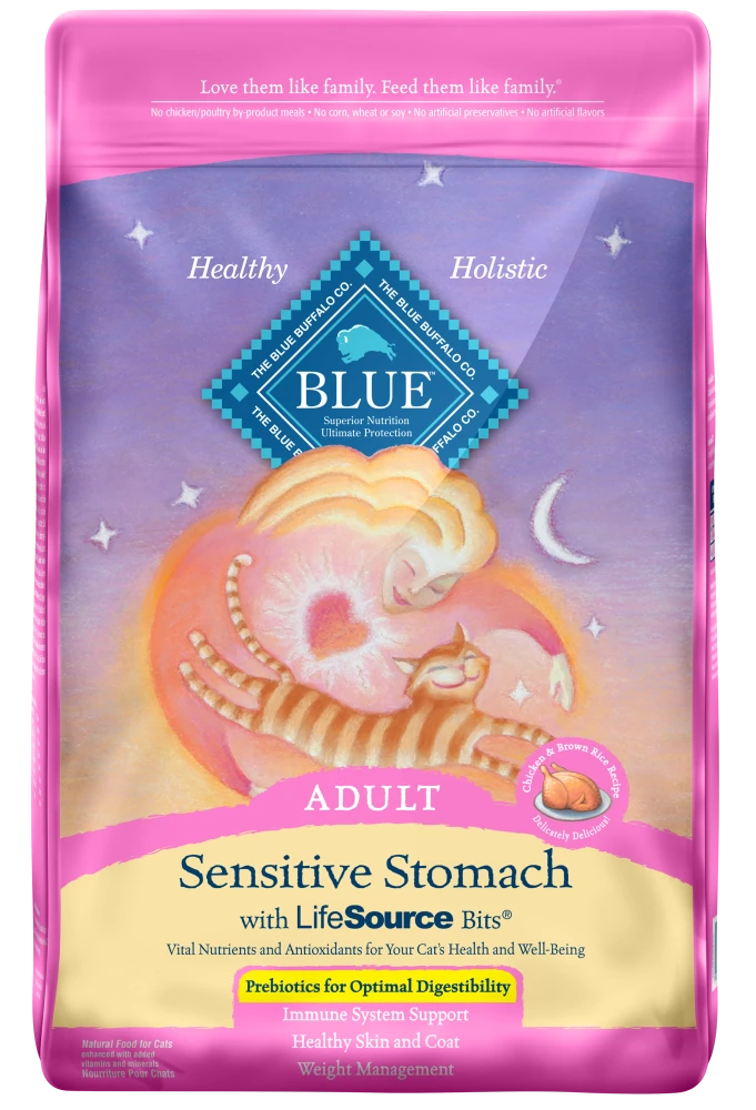 Blue Buffalo Sensitive Stomach Natural Chicken & Brown Rice Dry Cat Food
