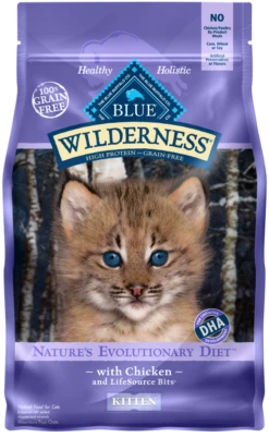 Blue Buffalo Wilderness Grain Free Chicken High Protein Recipe Dry Kitten Food