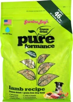 Grandma Lucy's Pureformance Lamb And Chickpea Freeze Dried Grain Free Dog Food