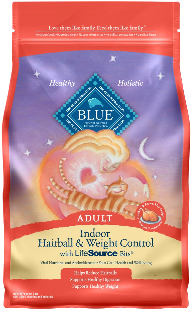 Blue Buffalo Hairball & Weight Control Natural Chicken & Brown Rice Adult Dry Cat Food