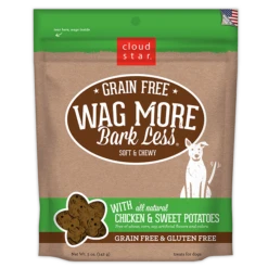Cloud Star Wag More Bark Less Soft And Chewy Grain Free Chicken And Sweet Potatoes Dog Treats