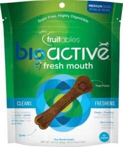 Fruitables BioActive Fresh Mouth Grain Free Dental Chews For Dogs