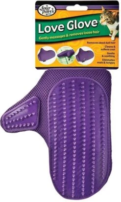 Four Paws Love Glove Grooming Mitt For Cats