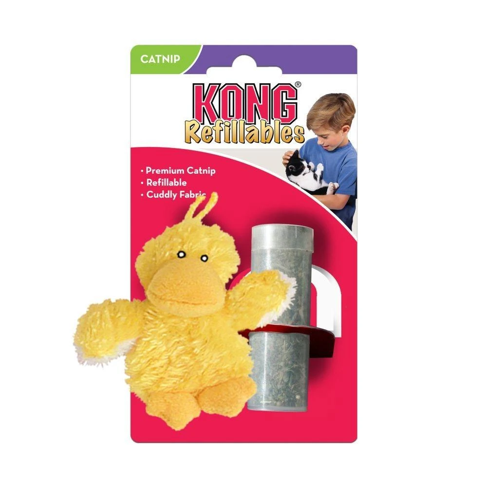 KONG Duckie Refillable Catnip Plush Toy - Image 2
