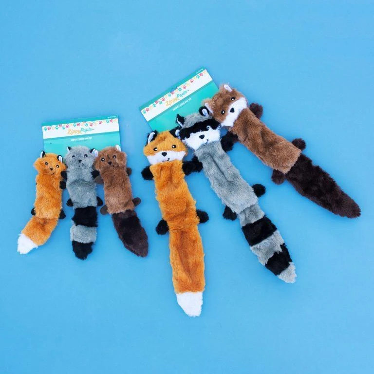 ZippyPaws Skinny Peltz Set Of 3 No Stuffing Plush Dog Toys - Image 3