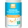 Nootie Sweet Pea & Vanilla Waterless Shampoo Wipes For Dogs & Cats