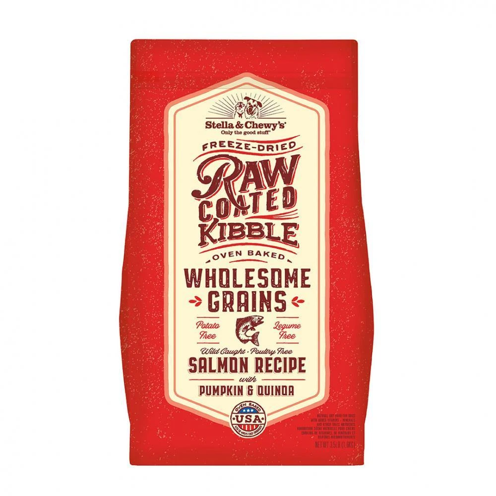 Stella & Chewy's Raw Coated Wholesome Grains Kibble Wild Caught Salmon