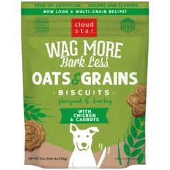 Cloud Star Wag More Bark Less Oats & Grains With Chicken & Carrots Oven Baked Biscuits