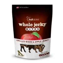 Fruitables Whole Jerky Bites Grilled Bison & Apple Dog Treats