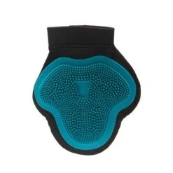 Messy Mutts Reversible Silicone Pet Grooming Glove For Gentle Massage, Bathing And Hair Removal