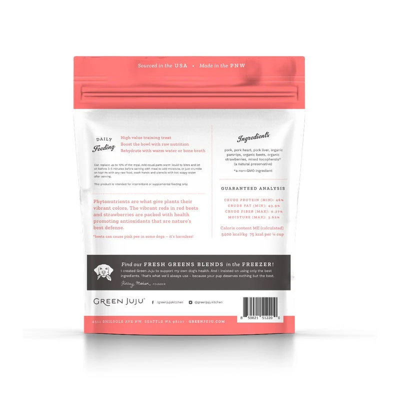 Green Juju Pork Pink Freeze Dried Whole Food Bites - Image 2