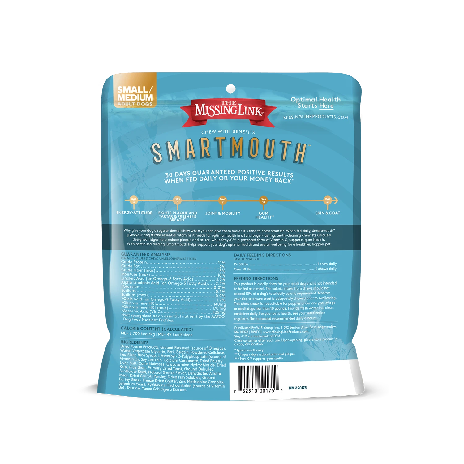 The Missing Link® Smartmouth™ Dental Chews For Small/Medium Dogs, 14 Count - Image 2
