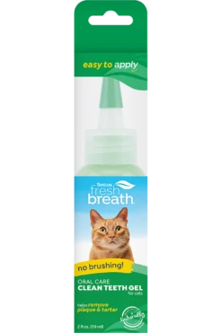 TropiClean Fresh Breath No Brushing Clean Teeth Dental & Oral Care Gel For Cats
