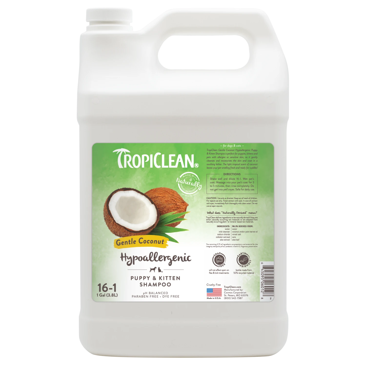 TropiClean Gentle Coconut Hypoallergenic Puppy & Kitten Shampoo