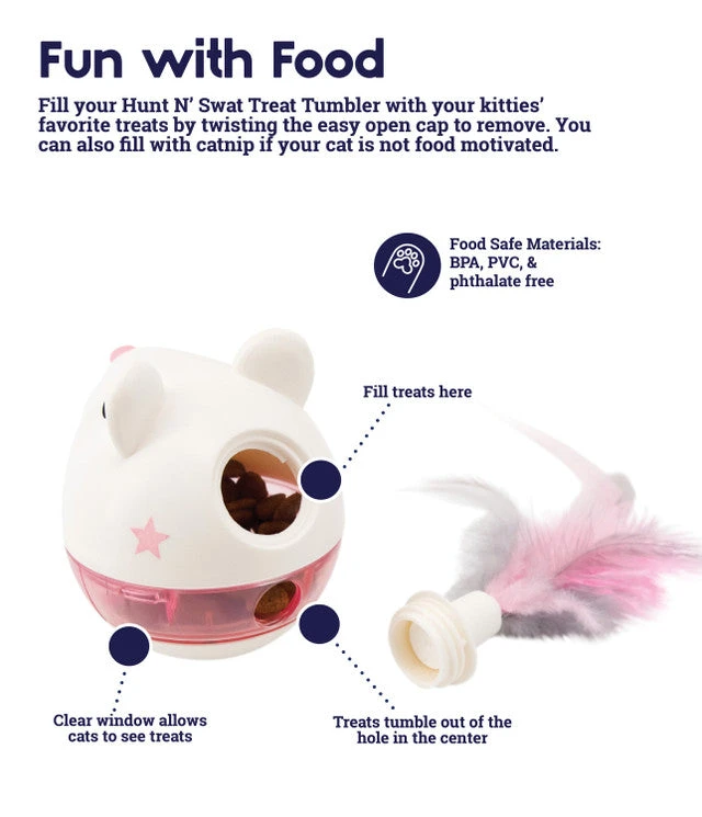 Petstages Hunt 'N Swat Treat Tumbler Cat Toy - Image 3