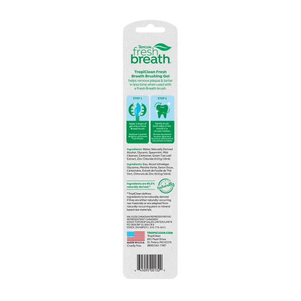 TropiClean Fresh Breath Dental & Oral Care Brushing Gel For Pets - Image 2