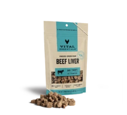Vital Essentials Freeze Dried Raw Beef Liver Dog Treats