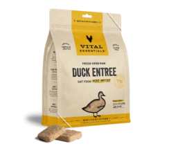 Vital Essentials Duck Freeze-Dried Raw Entrée Cat Food Mini Patties