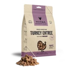 Vital Essentials Freeze-Dried Turkey Entrée Cat Food Mini Nibs