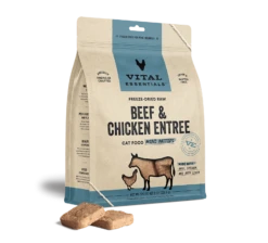 Vital Essentials Beef & Chicken Freeze-Dried Raw Entrée Cat Food Mini Patties