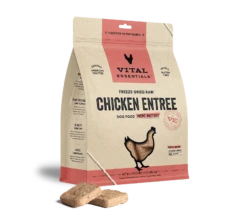 Vital Essentials Freeze-Dried Raw Chicken Entrée Mini Patties Dog Food