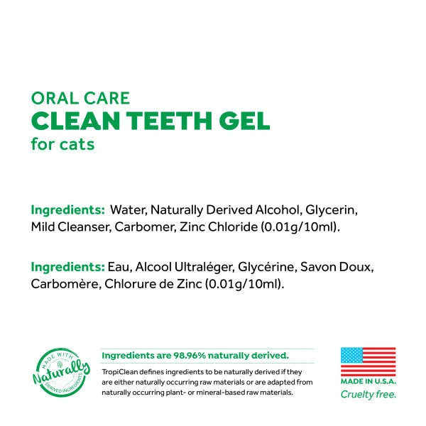 TropiClean Fresh Breath No Brushing Clean Teeth Dental & Oral Care Gel For Cats - Image 3