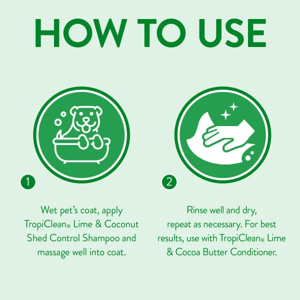 TropiClean Lime & Coconut Shed Control Shampoo For Pets - Image 10