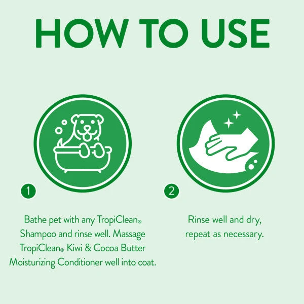 TropiClean Kiwi & Cocoa Butter Moisturizing Conditioner For Pets - Image 7