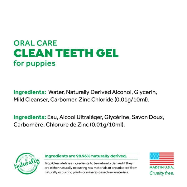 TropiClean Fresh Breath No Brushing Clean Teeth Dental & Oral Care Gel For Puppies - Image 3