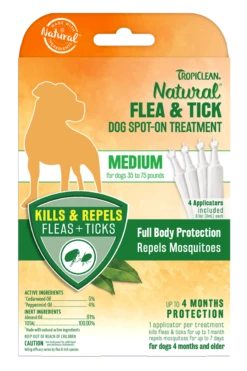 TropiClean Natural Flea & Tick Spot-On Treatment